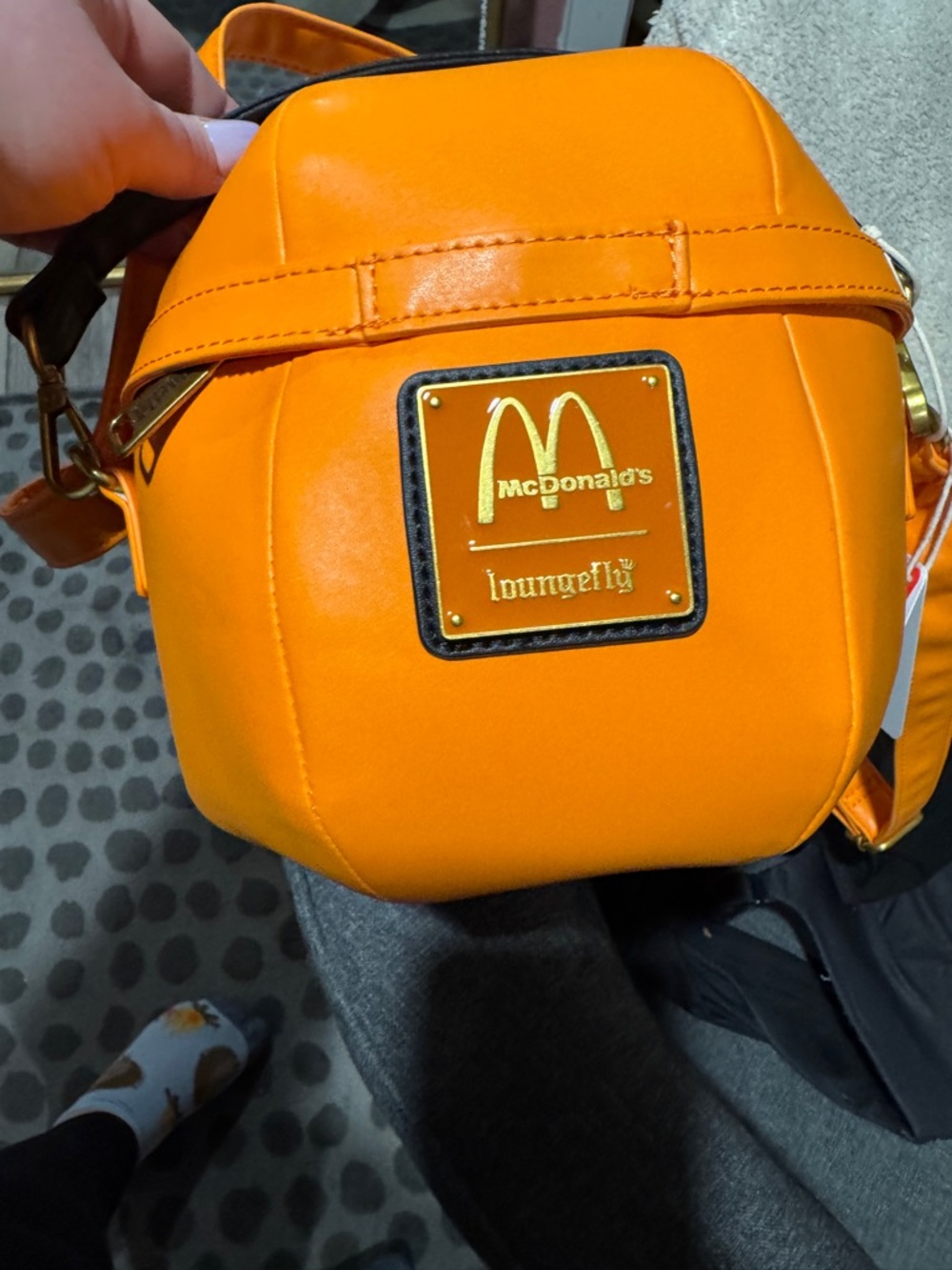 Loungefly McDonalds Orange Pumpkin Crossbody Bag - Picture 4 of 6